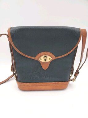 Vtg Dooney & Bourke Cavalry Spectator All-Weather Leather Shoulder Crossbody Bag